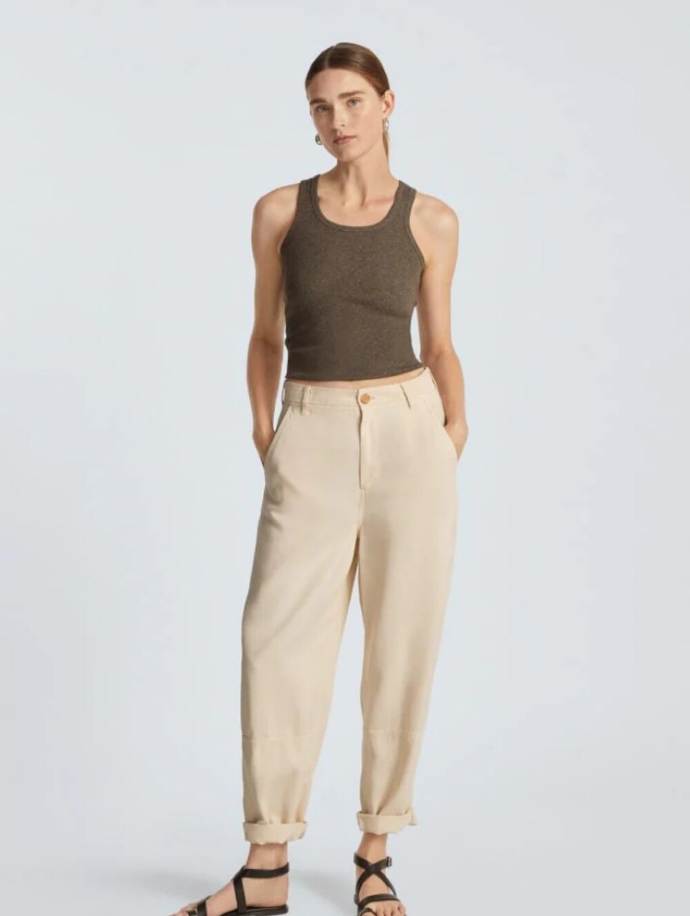 Everlane Buttersoft Chino In Parchment, Women's 6